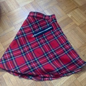 Banned Plaid Mini Skirt - L